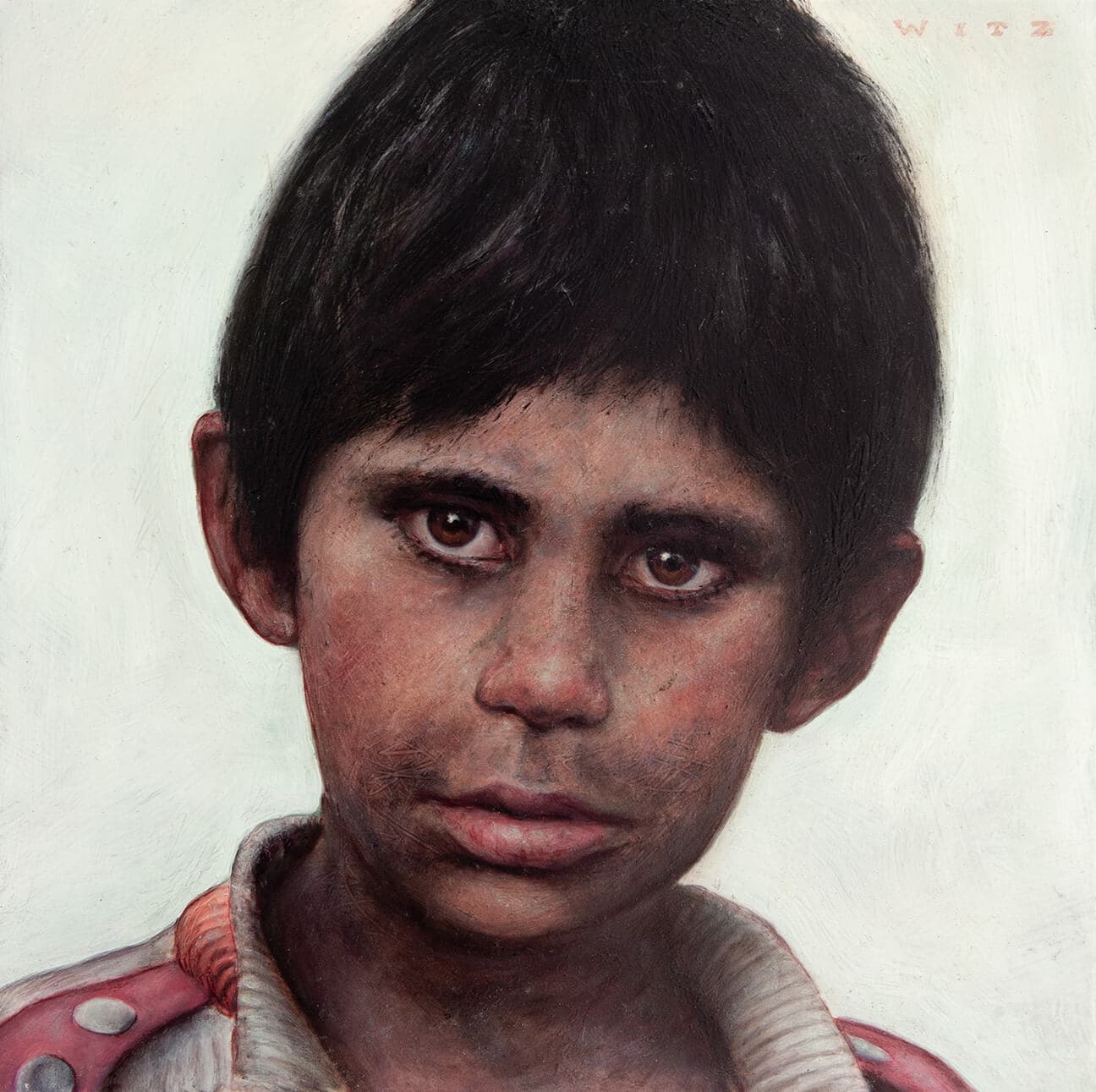 Dan Witz isitsafe dirty face boy 30x30 copy