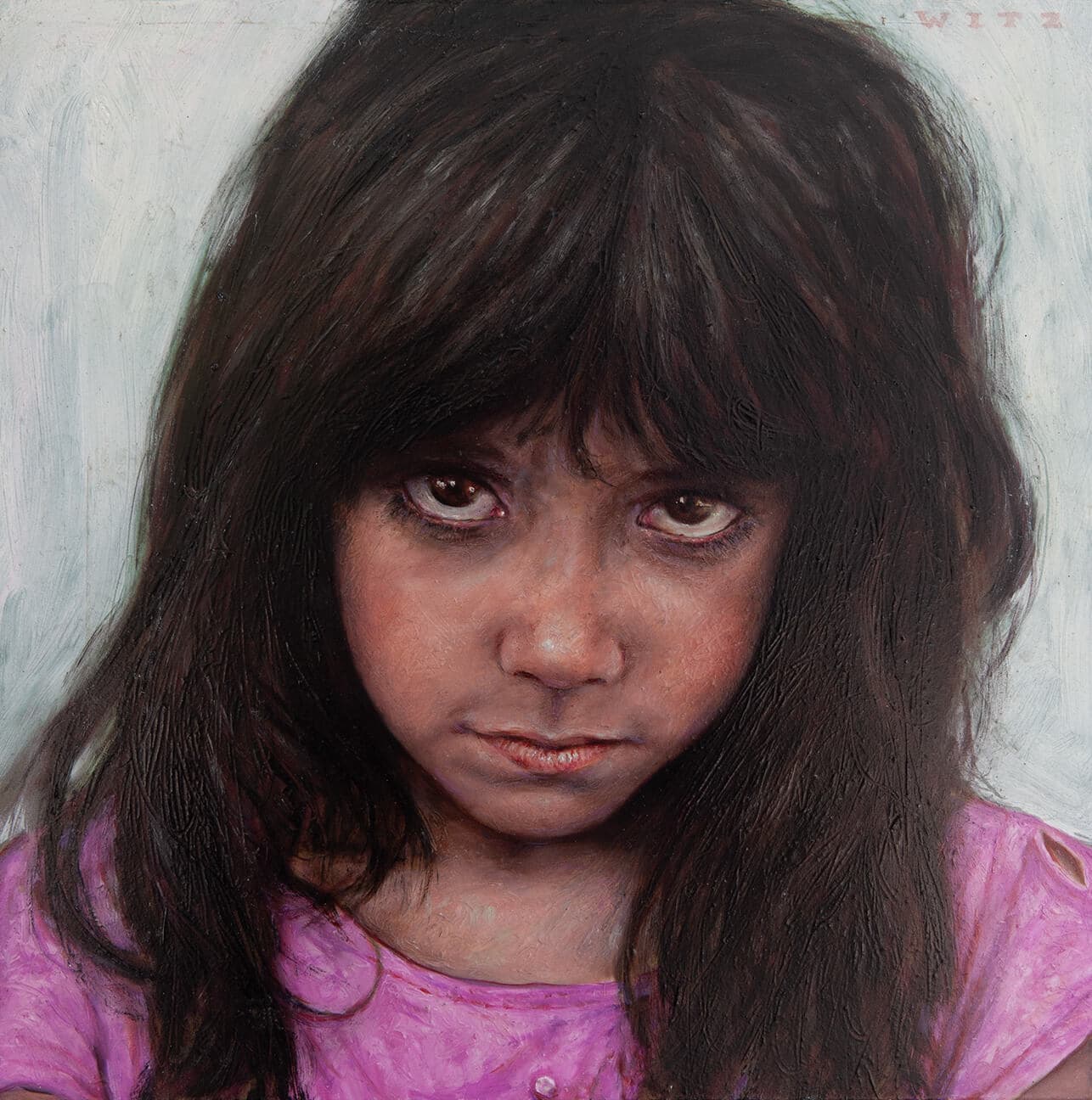 Dan Witz isitsafe girl pink shirt 30x30 copy