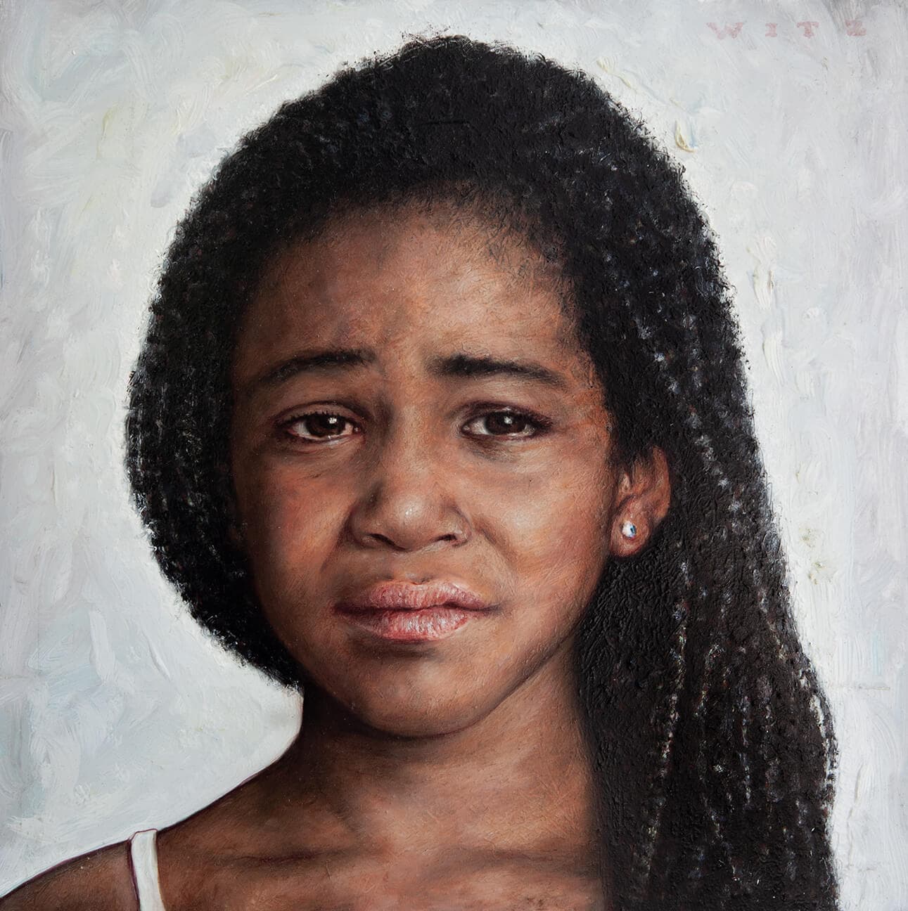 Dan Witz isitsafe girl w braids 30x30 copy